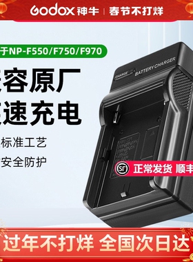 充电器适用于索尼锂电池充电器 座充 NP-F550 F750 F970 单充双充座充双卡槽智能快充摄影补光灯单反相机套装