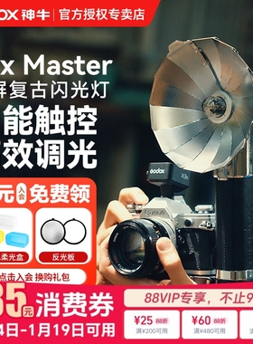 Godox神牛Lux Master复古闪光灯手持触屏无线TTL适用于富士XT-5尼康佳能索尼zev10通用内置锂电池外接机顶闪