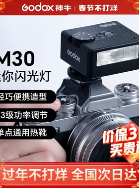 【理光专用】Godox 神牛iM30/iM20迷你复古闪光灯微单相机通用热靴机顶灯适用于理光gr3x hdf/GR2/GR1/GR4