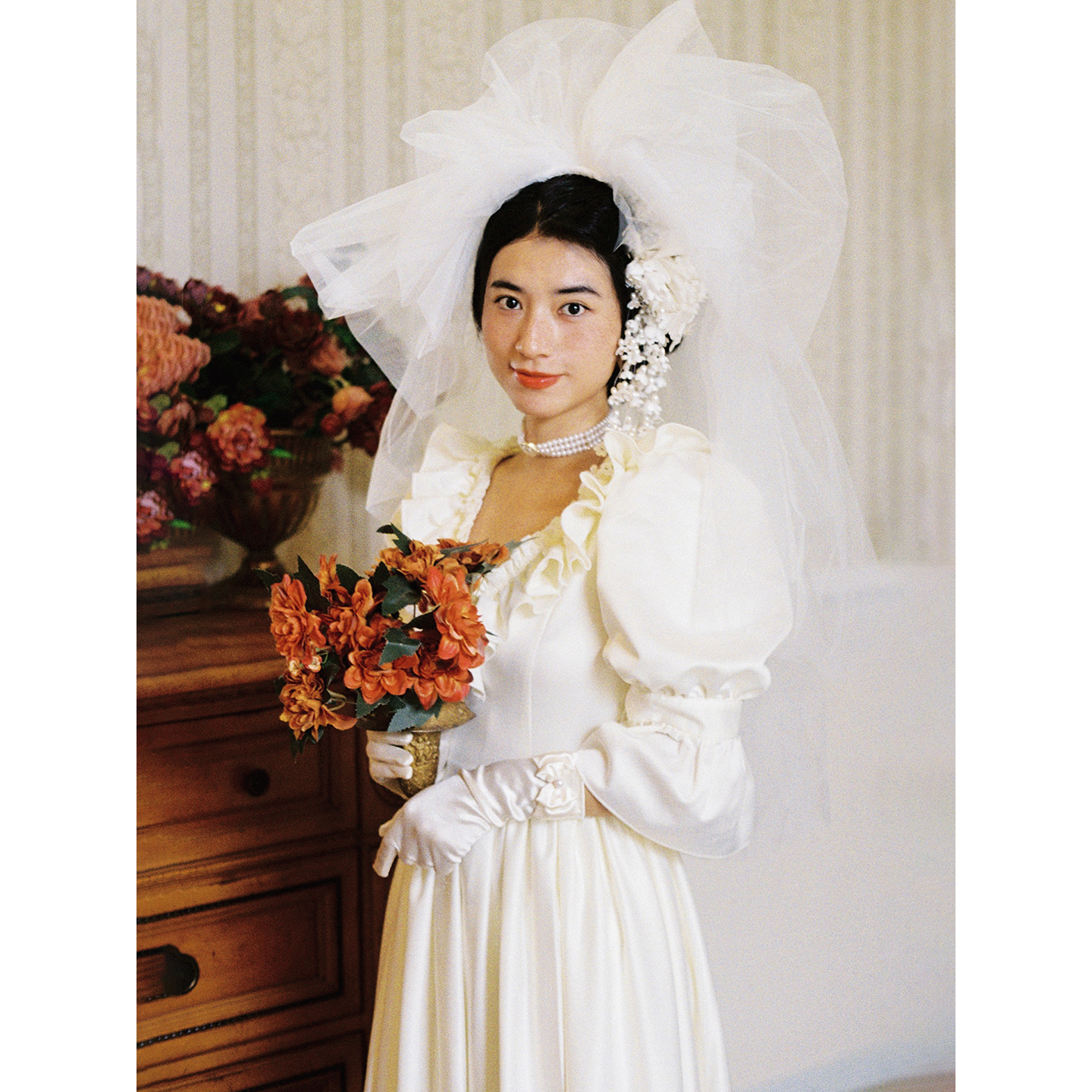 南君丨vintage古董风格复古港风轻婚纱裙法式甜美