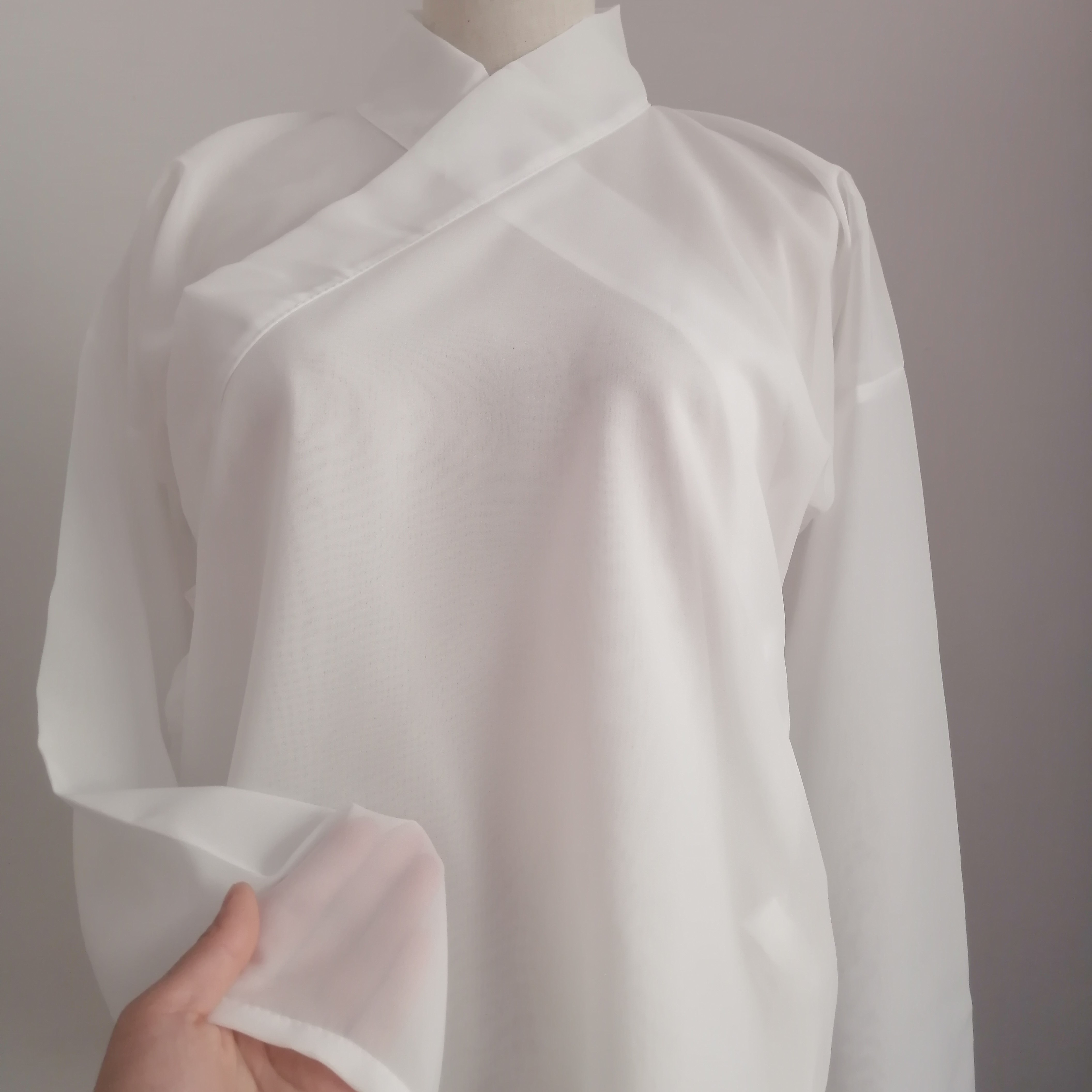 新款夏季薄款雪纺交领对领汉服内搭内衬上襦上衣