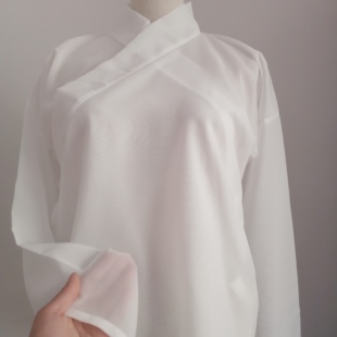 新款夏季薄款雪纺交领对领汉服内搭内衬上襦上衣
