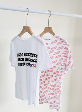 折扣现货 ETRE CECILE 白色/粉色棉质字母休闲女装短袖T恤2款
