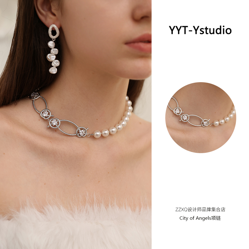 ZZXQ买手店YYT-Ystudio高级轻奢设计名媛项链女choker颈链珍珠