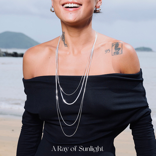 A Ray of sunlight原创多层可拆卸蛇骨链长款毛衣链轻奢小众项链