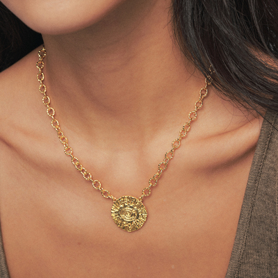 A Ray of Sunlight 25秋冬埃及系列炽光金币项链欧美太阳ins百搭