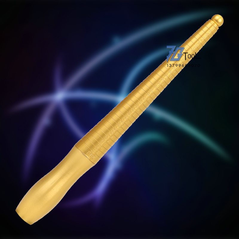 铝柄镀铜港度戒指棒戒指尺寸大小号码数测量指环调节整形修复工具