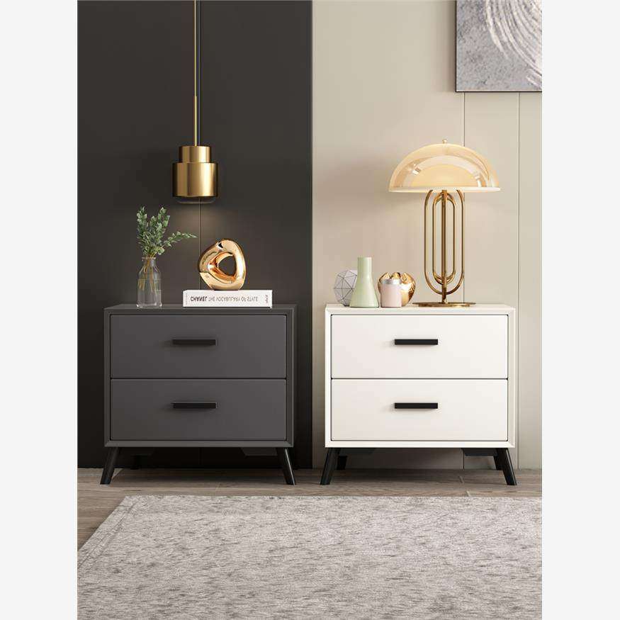 轻奢实木床头柜小型简约