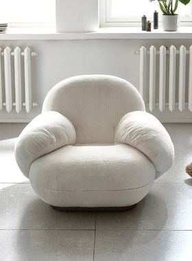 单人沙发轻奢雪梨榻榻米网红客厅单椅阳台休闲椅现代简约懒人沙发