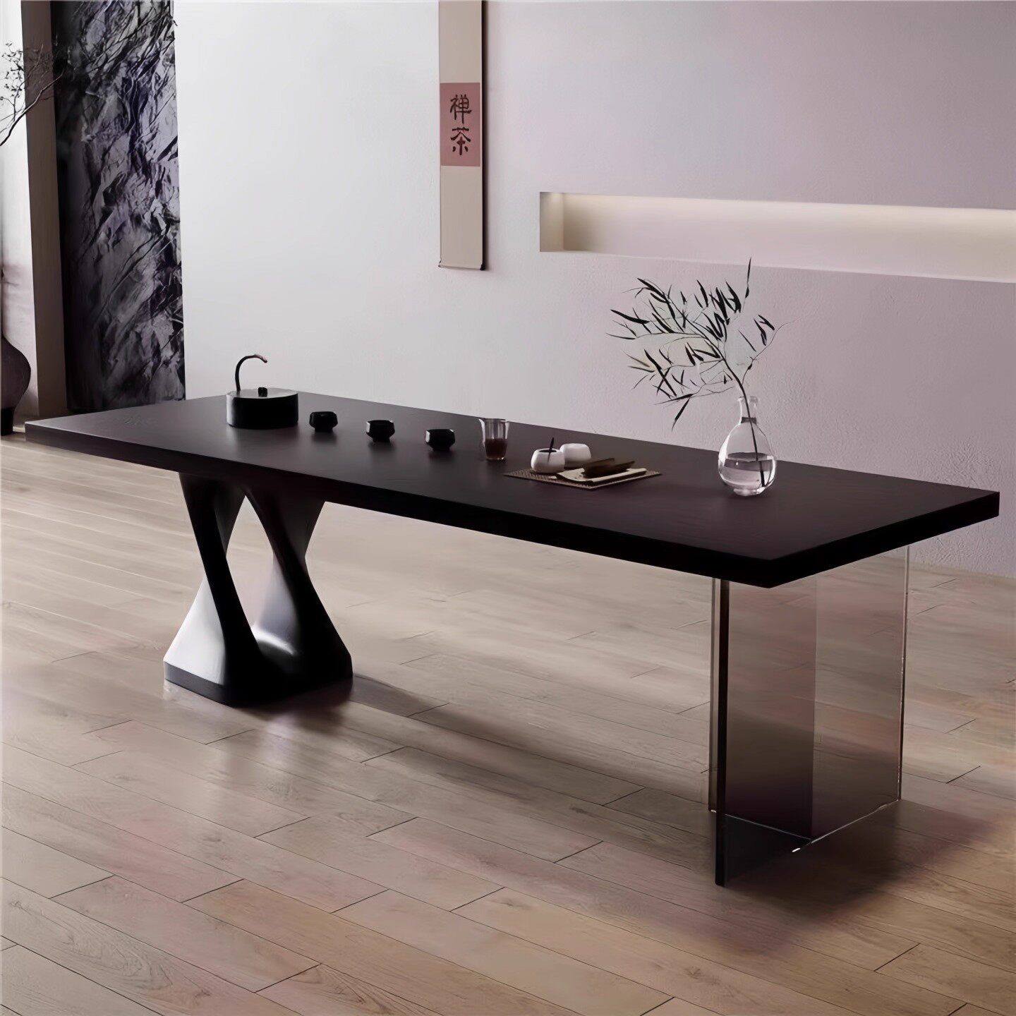 新中式实木大板茶桌椅组