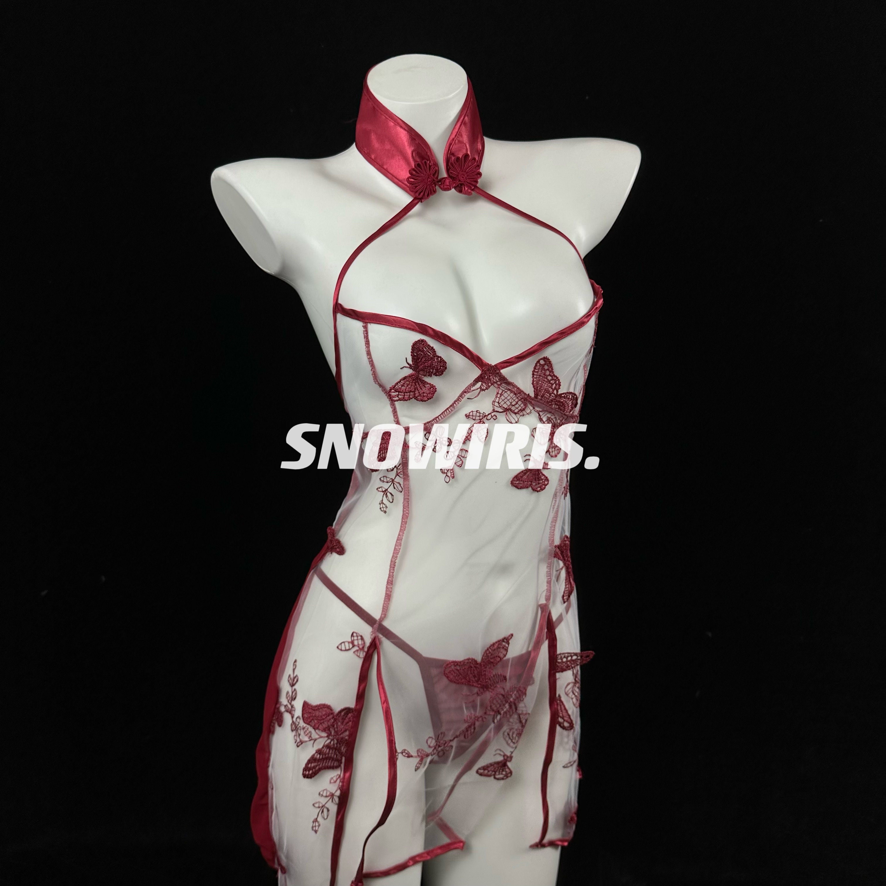 火烧岛 性感内衣复古旗袍制服套装