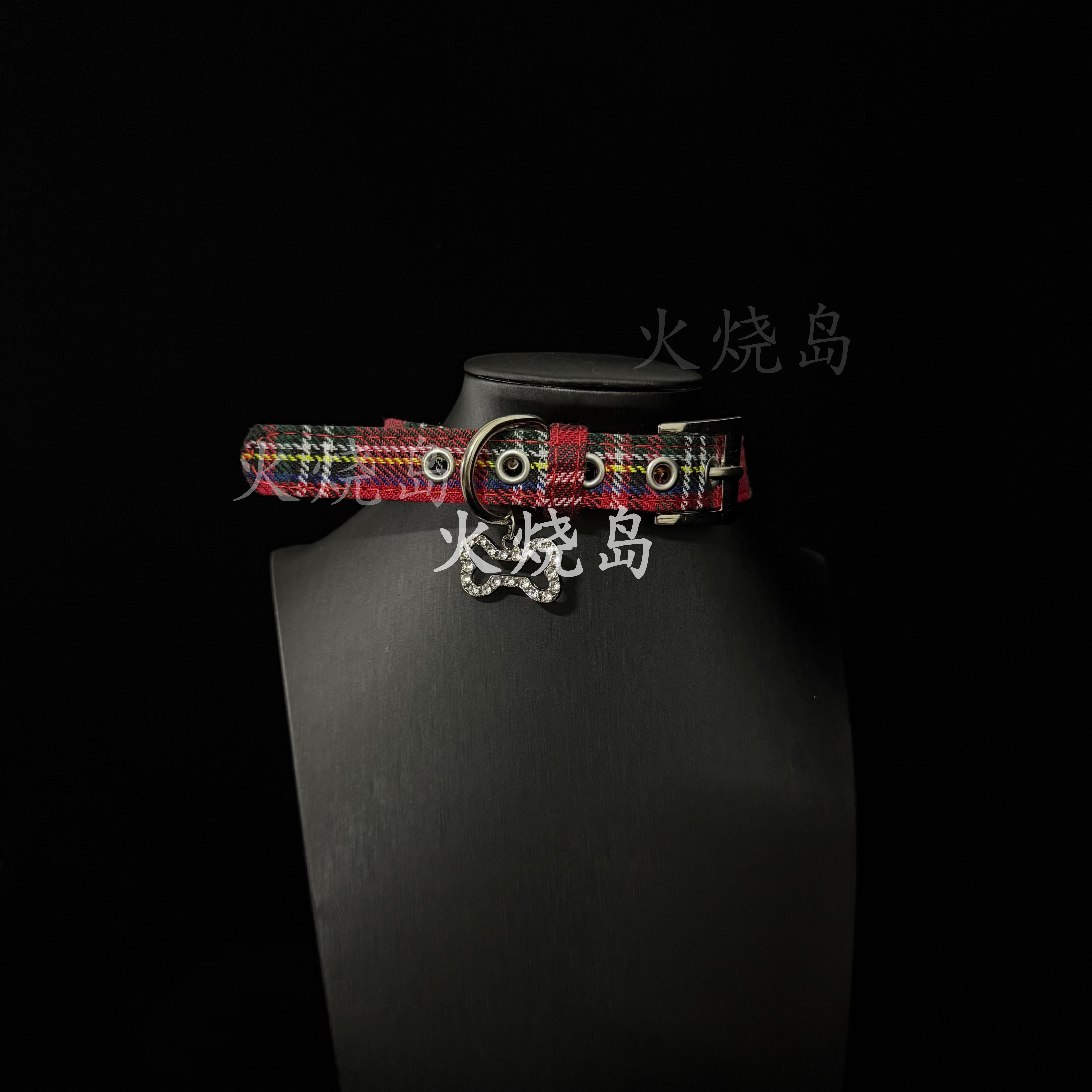 性感小狗红色千禧cos项圈