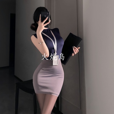 性感纯欲职业秘书御姐包臀裙