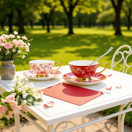 骨瓷咖啡杯碟下午茶茶具套装闺蜜生日新婚礼物英式创意红茶杯定制