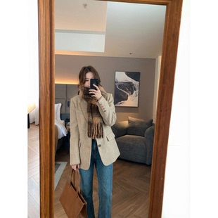 独特绝美厚外套过冬别致西装羽绒服女冬季新款经典气质小个子外套