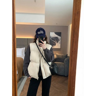 独特绝美厚外套过冬新款90白鸭绒羽绒服女小个子短款羽绒马甲背心