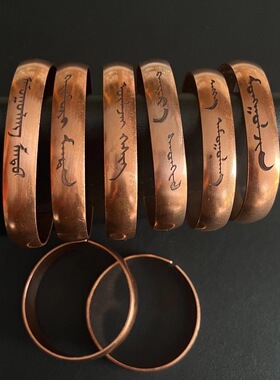 新款12mm宽面手镯民族风手镯 个性时尚手工錾刻手环蒙古手饰镯子