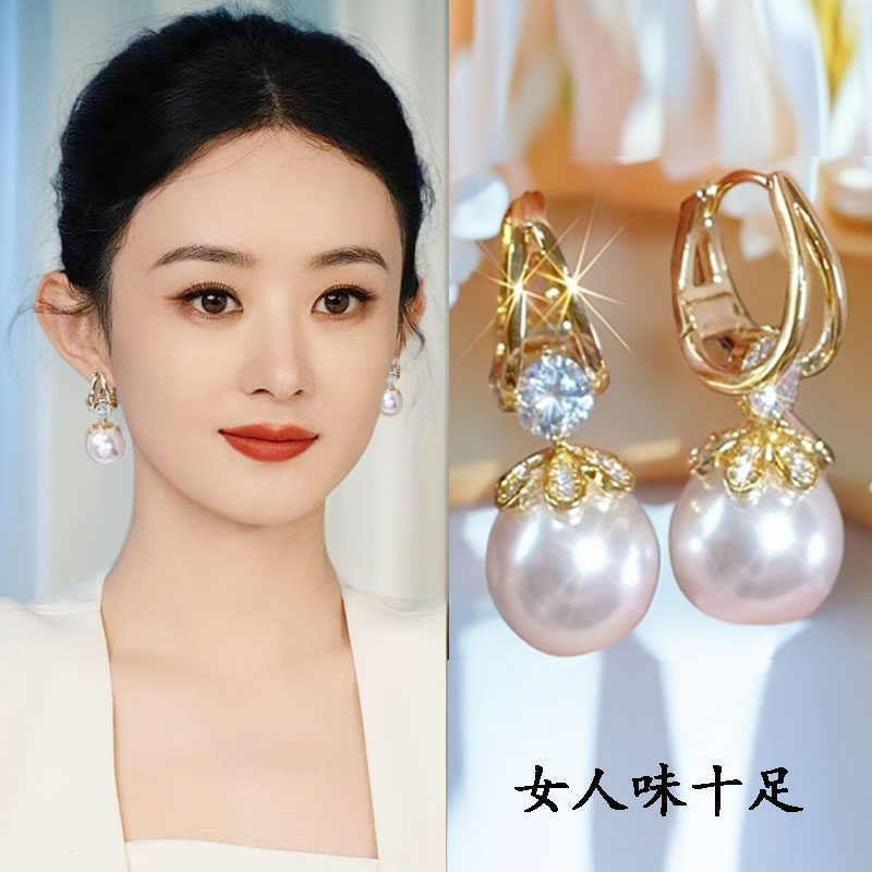 高级感耳坠纯银百搭水晶