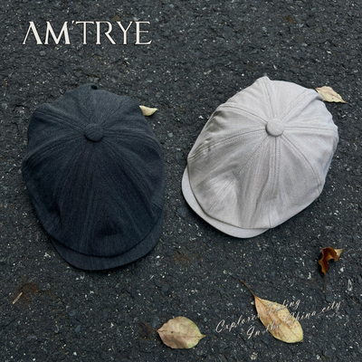 日系复古贝雷帽男款大头围显脸小