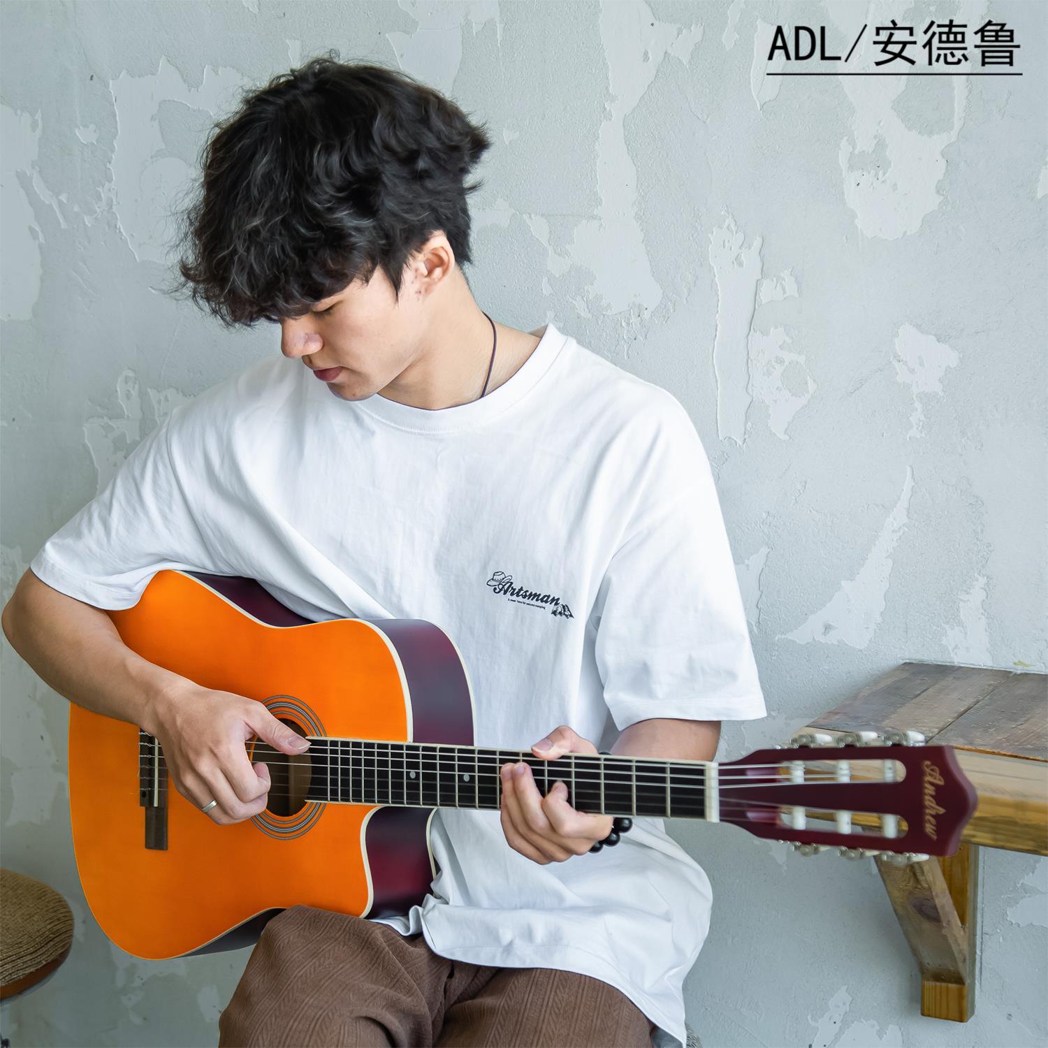andrew/安德鲁古典吉他38寸入门初学者34寸圆角吉他尼龙弦木吉他图片