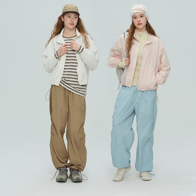 2025秋冬瑜伽服女防水梭织外套高领防风拉链长袖户外运动健身服