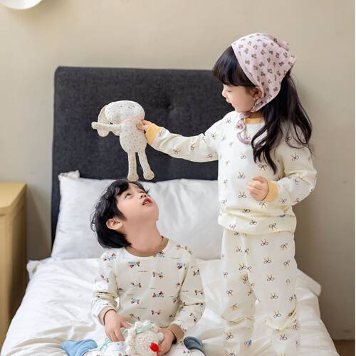 bi8bo2026秋季新款宝宝秋衣秋裤睡衣休闲儿童无骨家居服套装36388