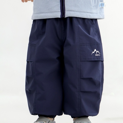 藏青儿童工装防水防风冲锋裤