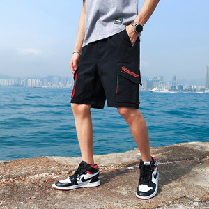 短裤男夏季潮流宽松五分工装休闲裤D-特图片