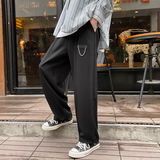 春夏季新款宽松直筒束脚裤子男垂感西装裤阔腿九分裤K9812-P58，男装西服套装，电商C305A