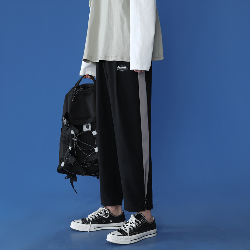 春季新款潮流宽松百搭男士九分裤子休闲裤K9810-P40，男装休闲裤，电商C305A