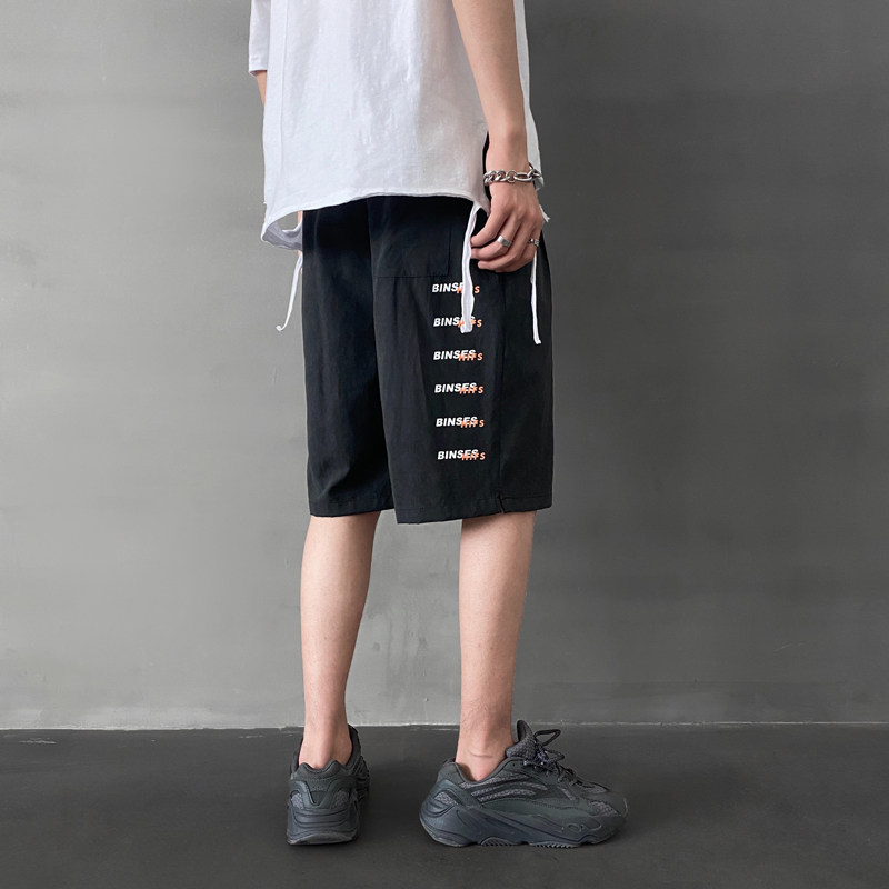夏季薄款短裤男宽松直筒运动裤韩版潮流休闲五分裤D图片