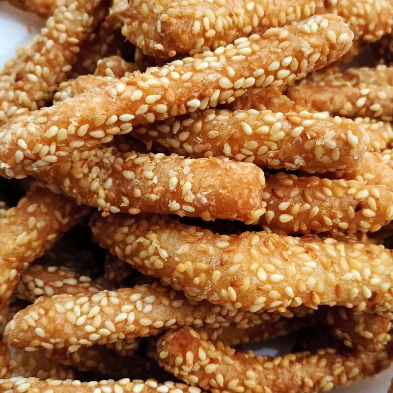安徽阜阳特产老式江米条芝麻棒酥脆条零食传统糕点散装糯米条1斤
