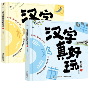 汉字真好玩立体书机关书全套2册 汉字卡片拼字游戏拼图识字书幼儿认字3-6-8岁儿童识字大王汉子真好玩4到5岁宝宝早教启蒙书籍玩具