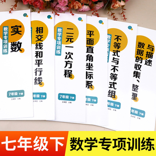 七年级下册数学练习册全套初一计算题专项训练专题基础真题人教7一年级下学期初中必刷题辅导资料同步练习二元一次方程练习题 七下