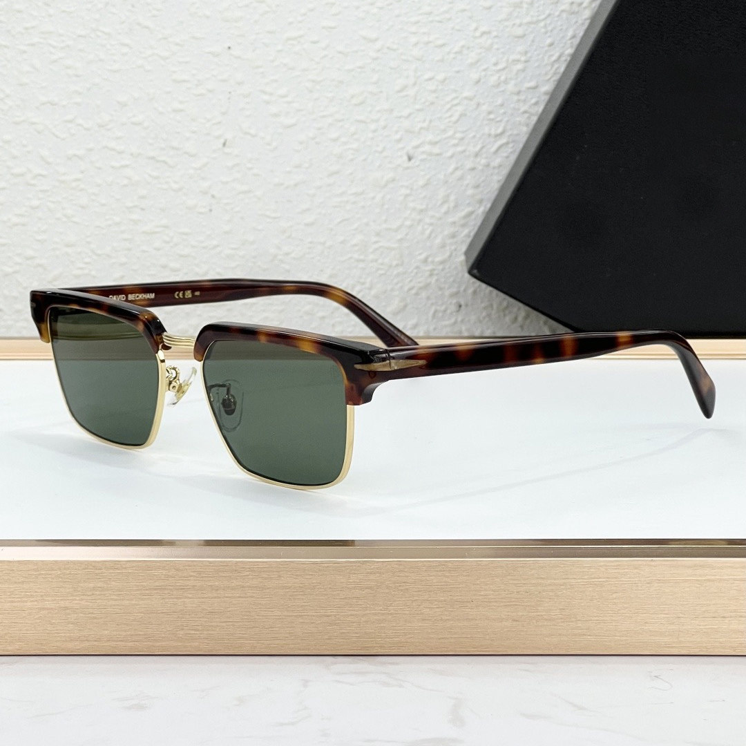 贝克汉姆DB7112镀金金属框板材眉架墨镜男商务精英墨镜防紫外线