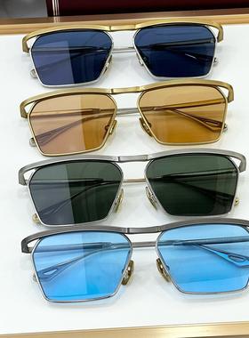 JACQUES JMM BRESSON纯钛双圈电镀六边形太阳镜男女个性眉架墨镜