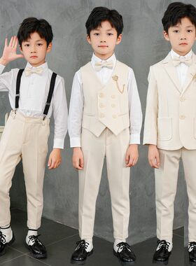 儿童礼服套装男孩痞帅男童西装十岁生日衣服高级感服装主持人帅气