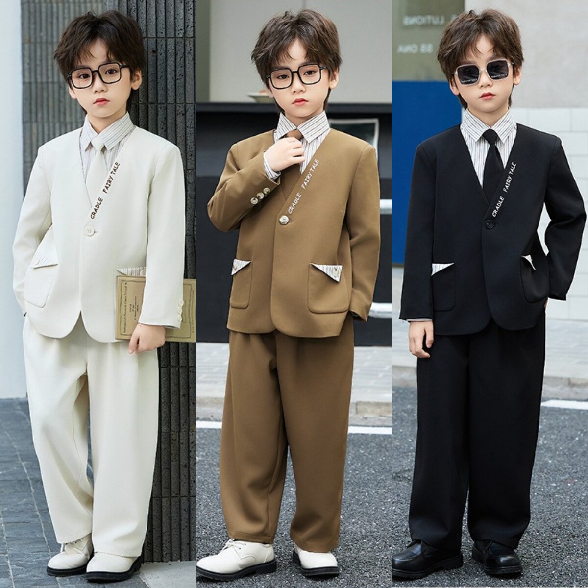 儿童套装男童韩版帅气洋气西装春款休闲男孩生日礼服2026新款西服