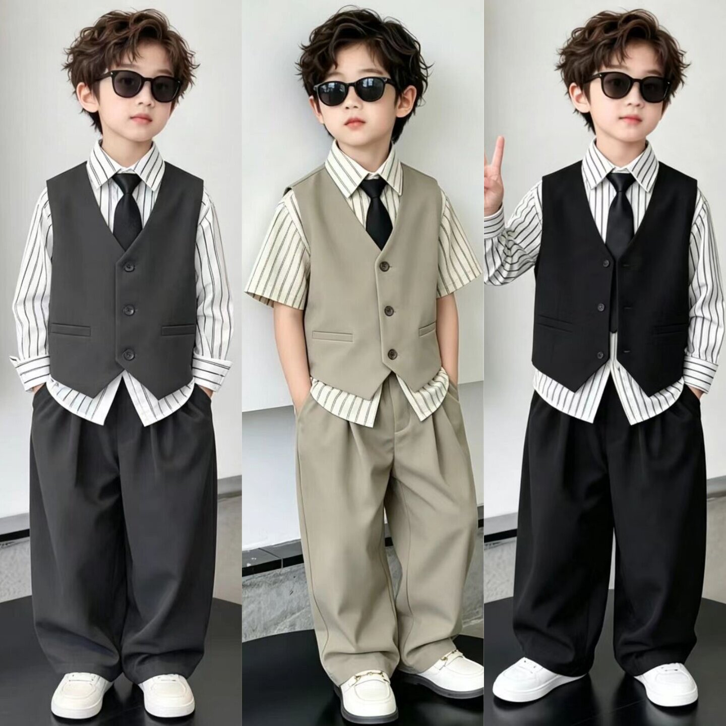 男童西装套装十岁生日男孩衣服儿西服/小西装