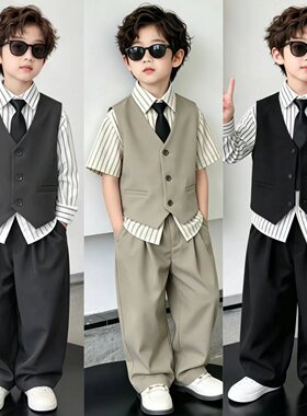 男童西装套装十岁生日男孩衣服儿童小礼服男生花童参加婚礼穿搭10