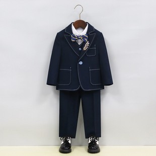 儿童帅气小男孩礼服钢琴演出服男童帅气小主持人礼服演讲比赛服装