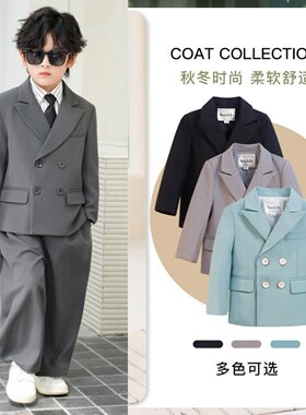 花童儿童小西装外套单件男童西服2026新款高级感男孩洋气生日礼服