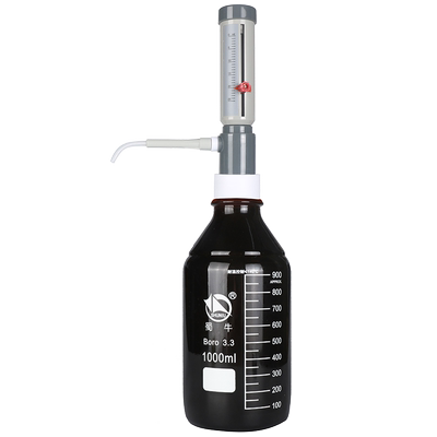瓶口分液器 可调定量加液器 配透明/棕色玻璃瓶配塑料瓶0-25ml套筒式250 500 1000 2000ml连续分配器定量器