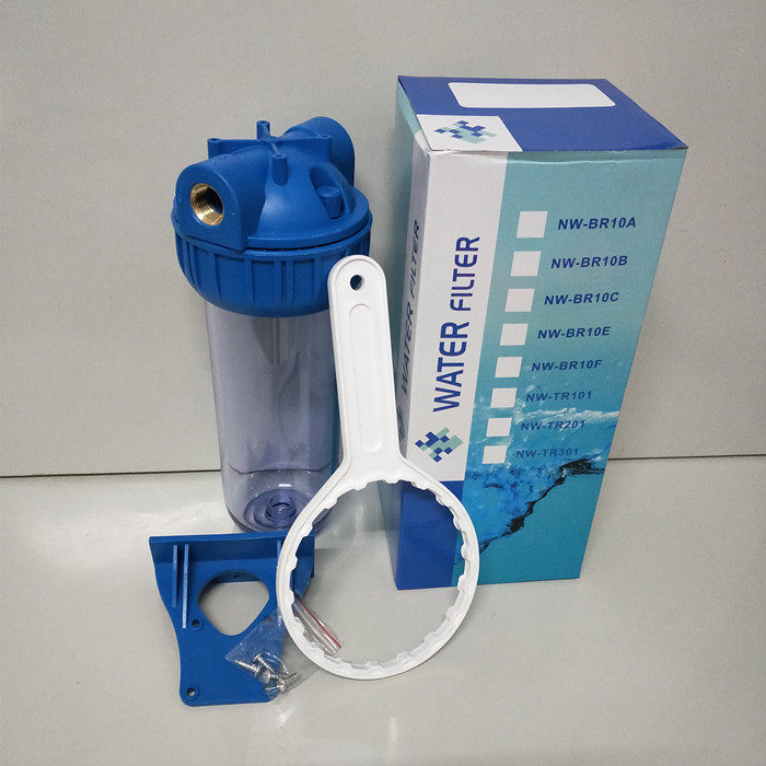 10寸中胖透明过滤器滤壳滤瓶/意大利款意式过滤器工业过滤桶