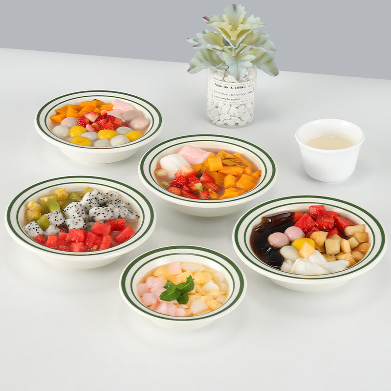网红甜品碗高颜值密胺芋圆图片