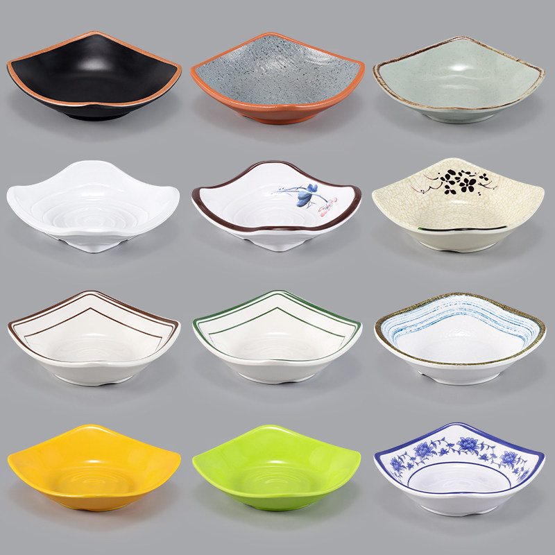 密胺小碟子仿瓷方形蘸料味