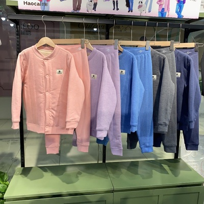 儿童校服神器棉袄保暖开衫男女童绵羊毛内穿学生青少年棉裤套装冬