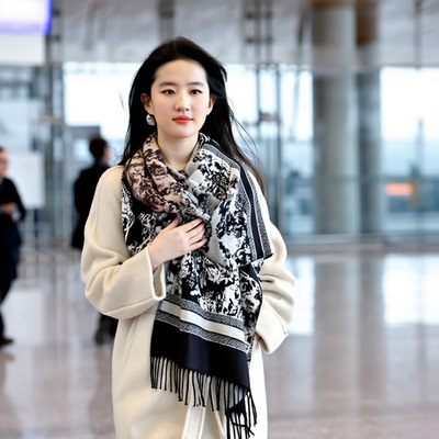 独特漂亮围巾披肩轻奢高级感