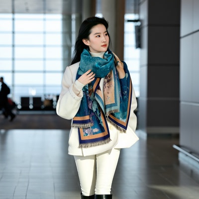 独特漂亮围巾披肩轻奢高级感