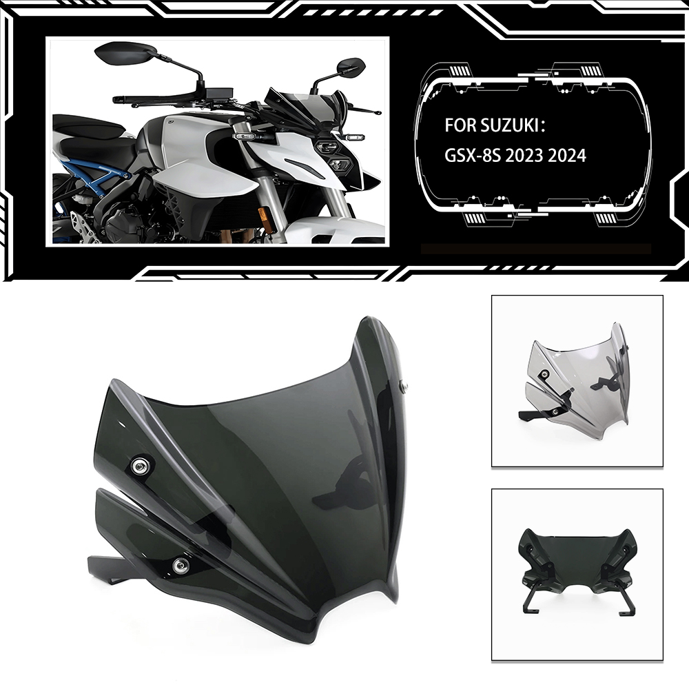 适用铃木GSX-8S改装前挡风导流罩 车头罩挡风玻璃 风挡导流罩配件